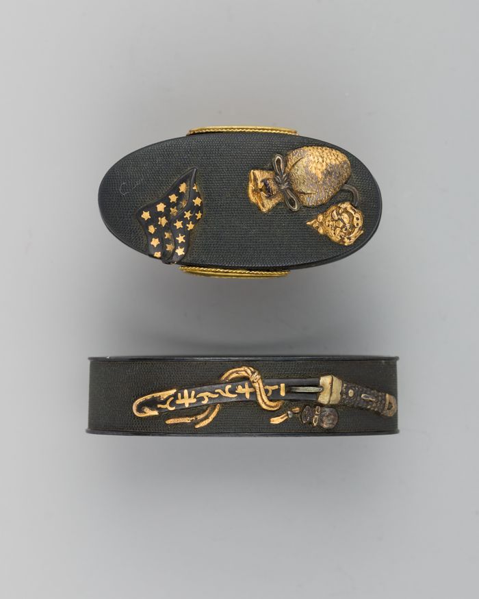 Sword-Hilt Collar and Pommel (Fuchigashira)