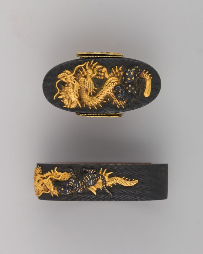 Sword-Hilt Collar and Pommel (Fuchigashira)