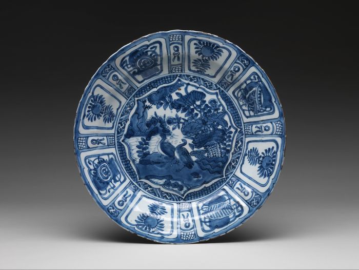 Plate with Geese in a Lotus Pond