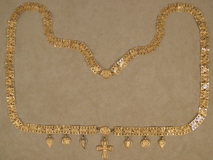 Gold Necklace with Cross