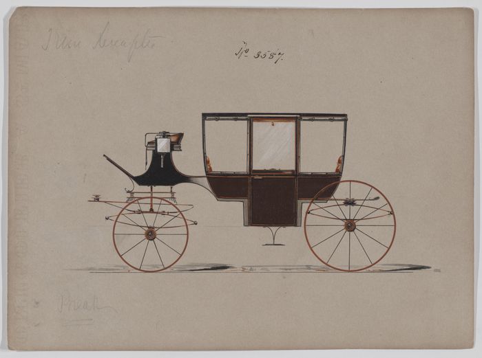 Design for Curtain Quarter Coach, no. 3587