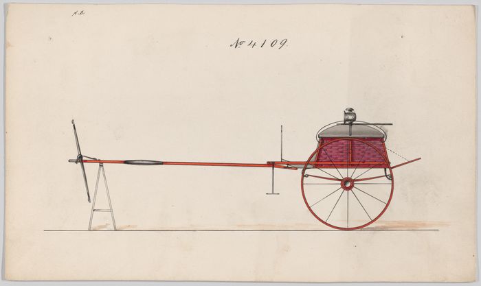 Design for Dog Cart or 2 Wheeler, no. 4109