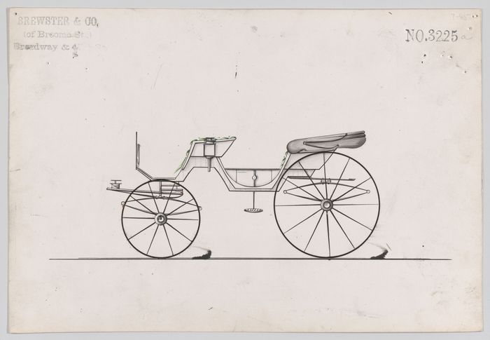 Design for Cabriolet (?) Phaeton, no. 3225a