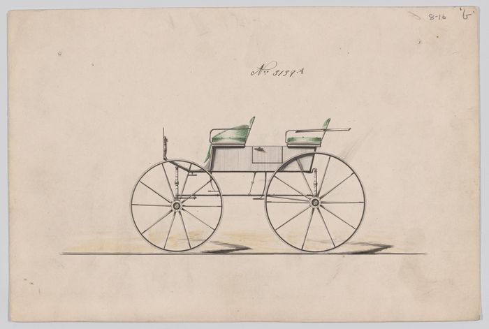 Design for 2 seat Phaeton, no top, no. 3139b