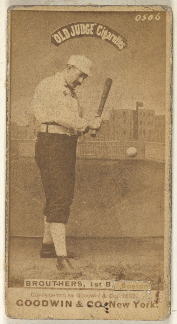 Brouthers, 1st Base, Boston, from the Old Judge series (N172) for Old Judge Cigarettes