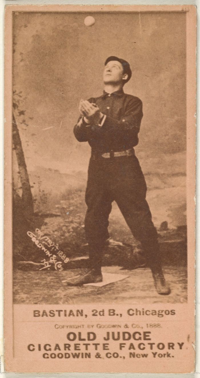 Bastian, 2nd Base, Chicago, from the Old Judge series (N172) for Old Judge Cigarettes