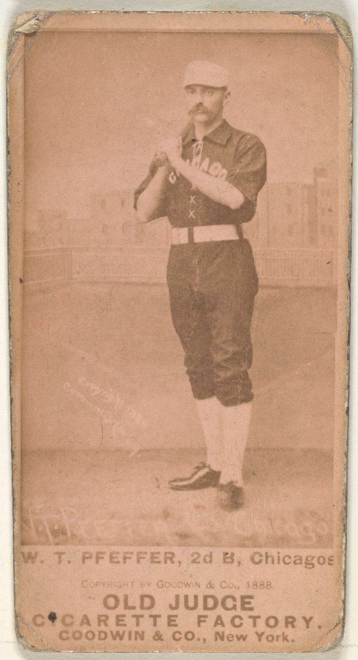 Fred "Dandelion" Pfeffer, 2nd Base, Chicago, from the Old Judge series (N172) for Old Judge Cigarettes