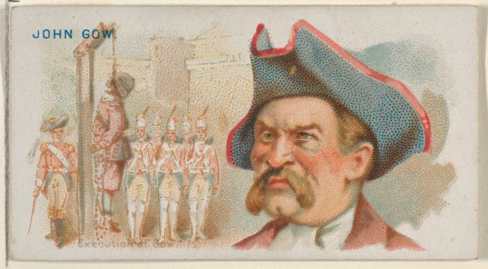John Gow, Execution of Gow, from the Pirates of the Spanish Main series (N19) for Allen & Ginter Cigarettes