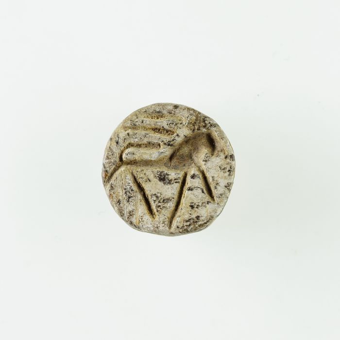 Rosette Stamp Seal with Striding Lion