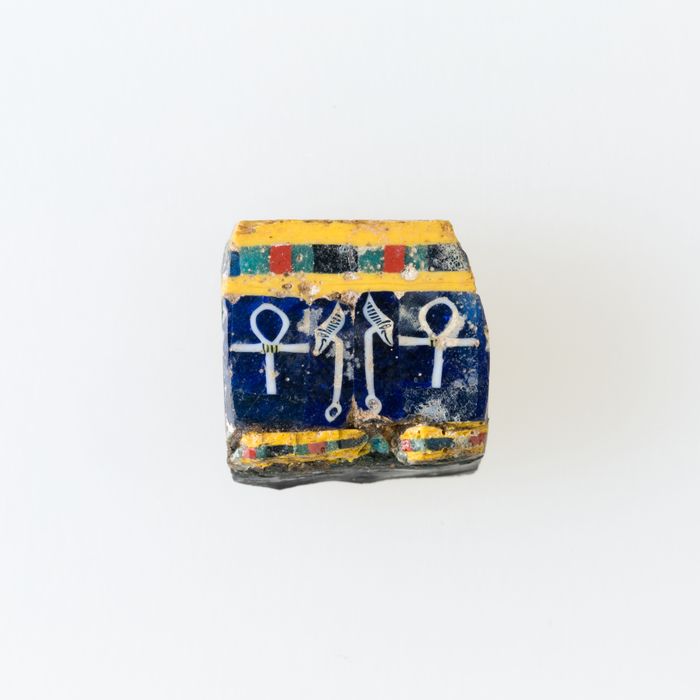 Inlay fragment, ankh and was scepters