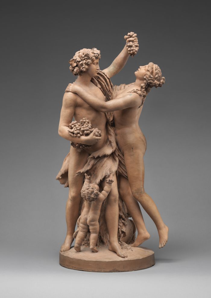 Bacchus and a Nymph with a Child and Grapes