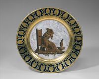 Polychrome velvet with a variation on a Medici emblem
