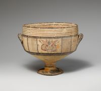 Terracotta fragment of a kylix (drinking cup)