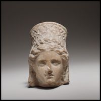 Faience djed-pillar amulet