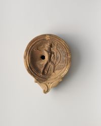 Glass amphoriskos with horizontal ribs