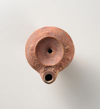 Terracotta rim fragment of a kylix (drinking cup)