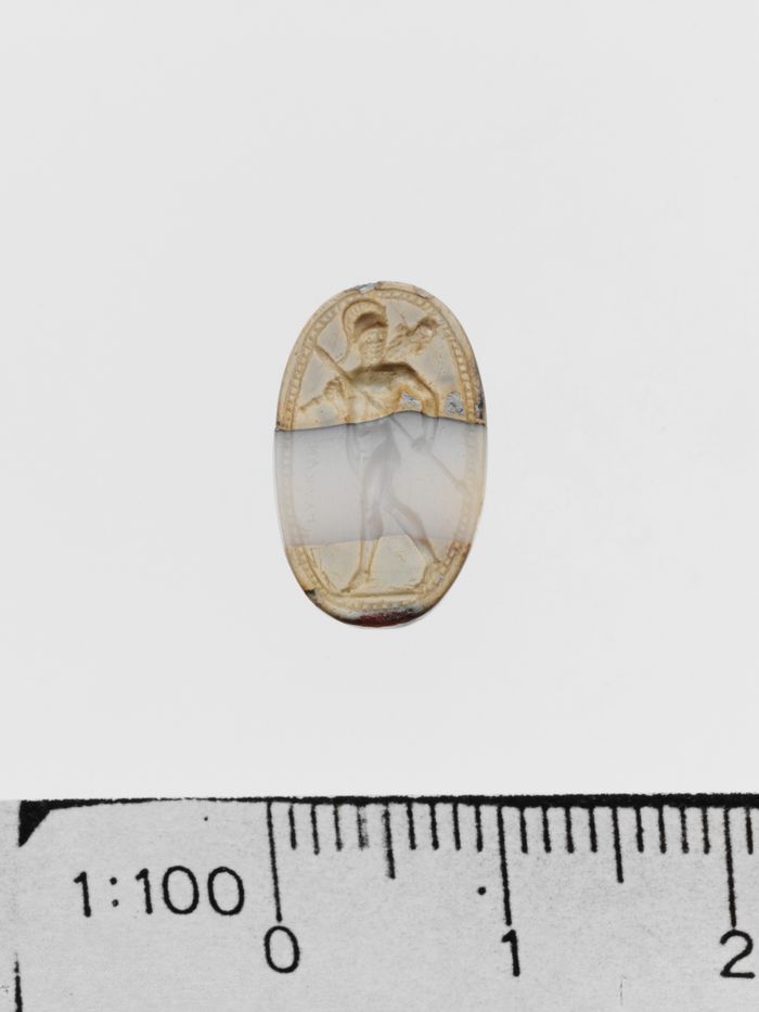 Banded agate ring stone