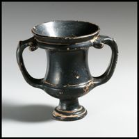 Terracotta lamp representing Bes