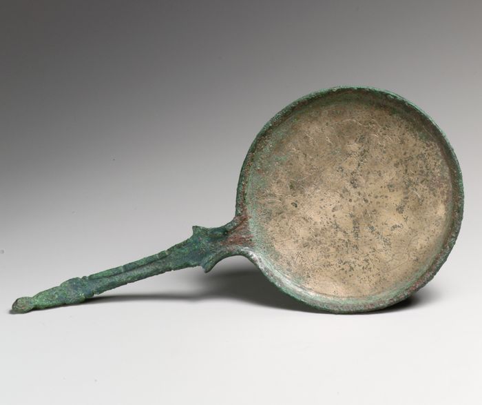 Mirror with Dioskouroi