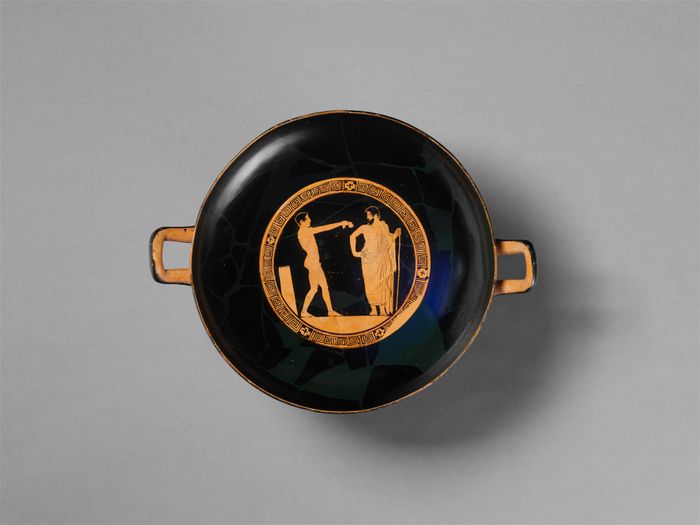 Terracotta kylix (drinking cup)
