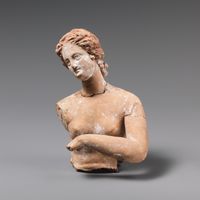 Terracotta plemochoe (vase for perfume)
