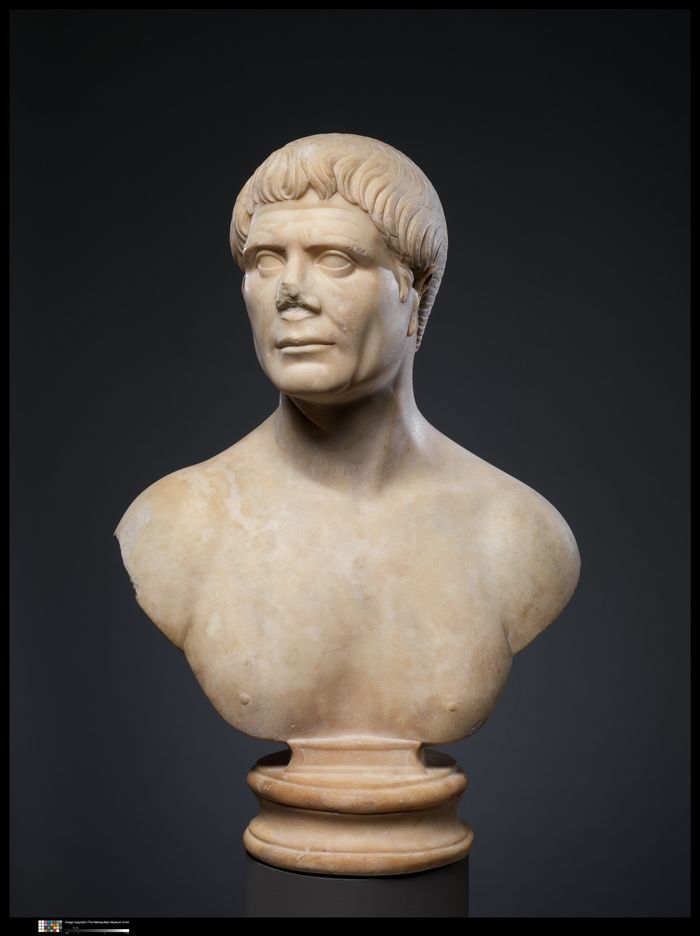 Marble portrait bust of a man