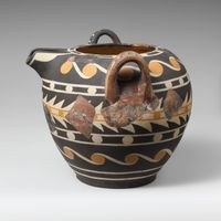 Terracotta rim fragment of a kylix (drinking cup)