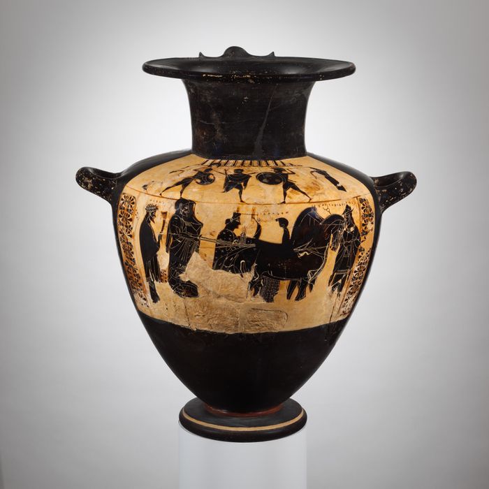 Terracotta hydria (water jar)