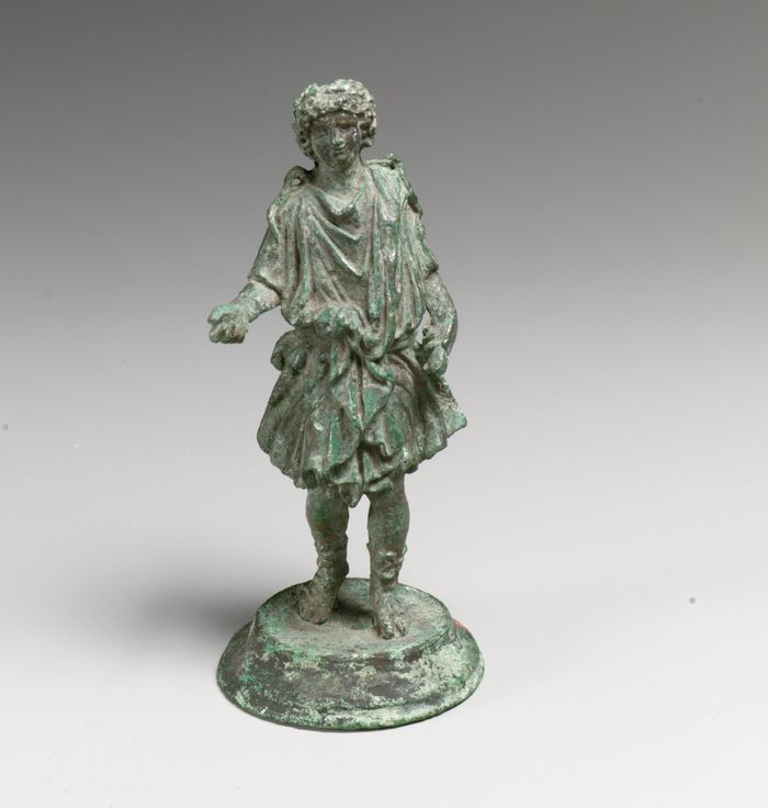 Bronze statuette of a Lar