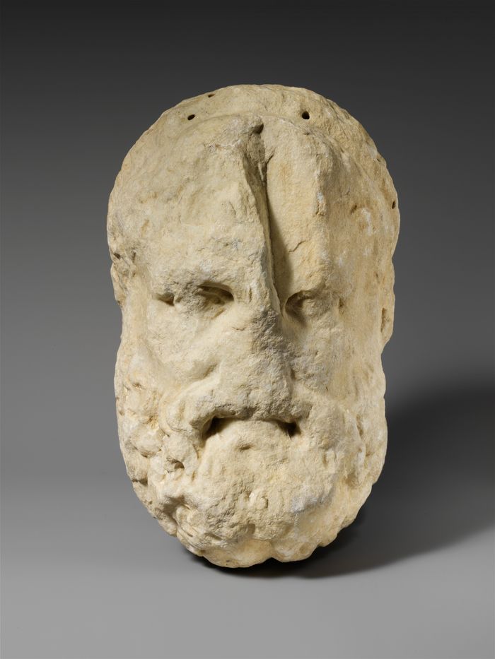 Marble head of a bearded man