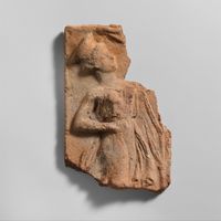 Glass monochrome inlay fragment