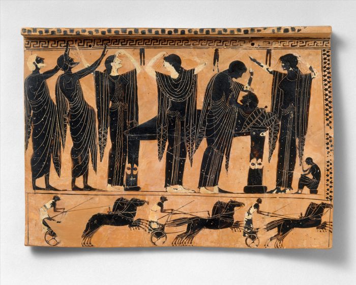 Terracotta funerary plaque