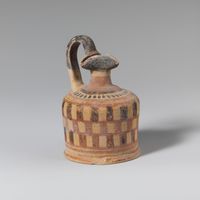 Terracotta jug with two necks