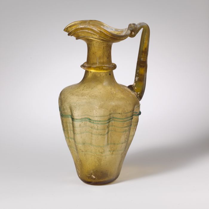 Glass jug with trefoil rim