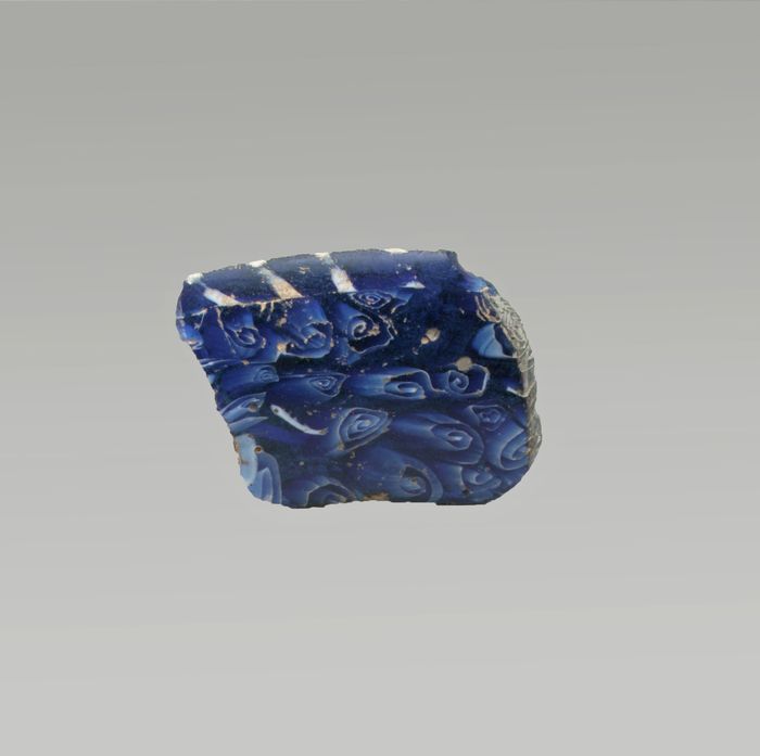Glass mosaic dish fragment