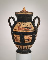 Terracotta oil lamp