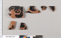 Terracotta fragments of kylikes (drinking cups)