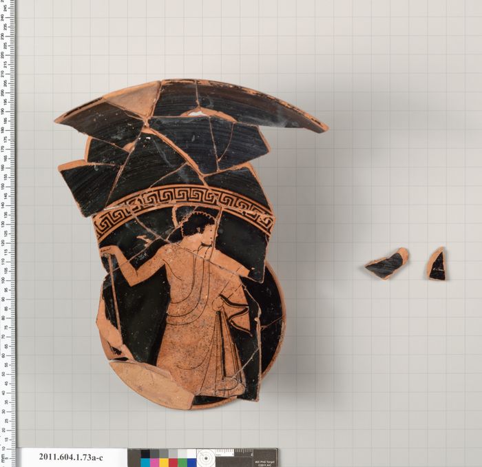 Terracotta fragments of a kylix (drinking cup)