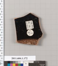 Terracotta fragments of kylikes (drinking cups)