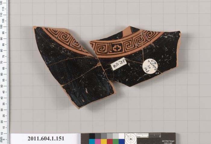 Terracotta fragment of a kylix (drinking cup)