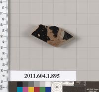 Terracotta rim fragment of a kylix (drinking cup)