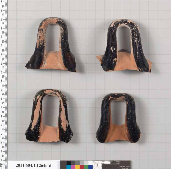 Terracotta fragments of kylikes (drinking cups)
