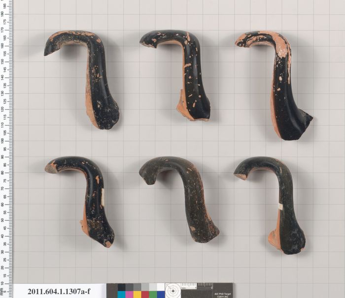 Terracotta fragments of kylikes (drinking cups)