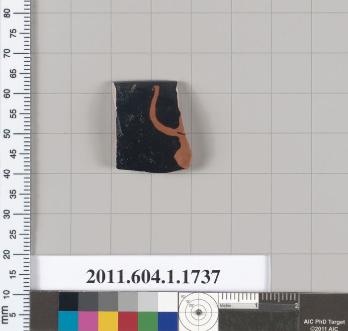 Terracotta rim fragment of a kylix (drinking cup)