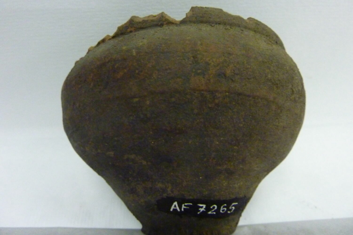 low footed bowl; with contents