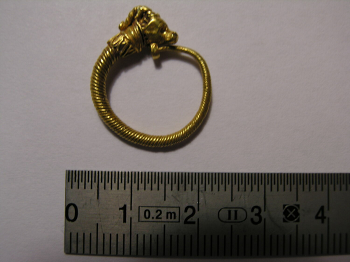 animal head ring earring