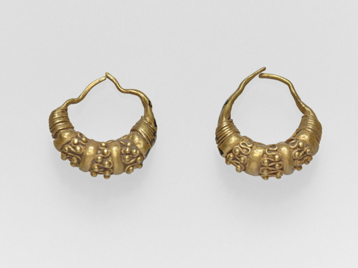 pair of crescent earrings