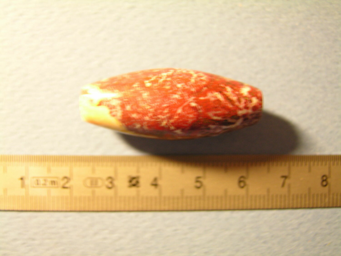 olive bead; fusiform bead