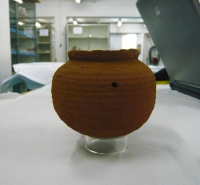 bowl; plastic vase