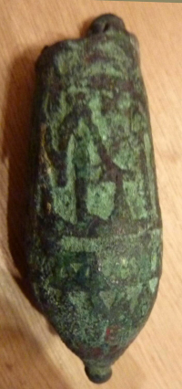 situla with floral background